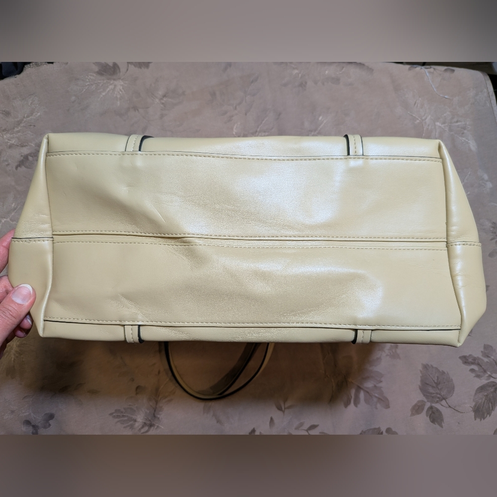 H&M Tan Faux Leather Tote Bag, Used - Picture 2 of 16